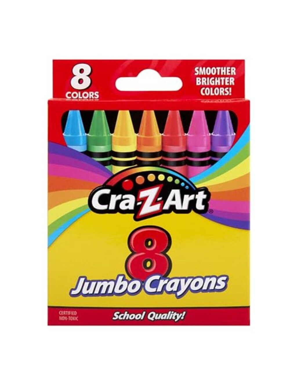 Art 8ct Jumbo Crayons for Children, Back to School Essential for Ages 3